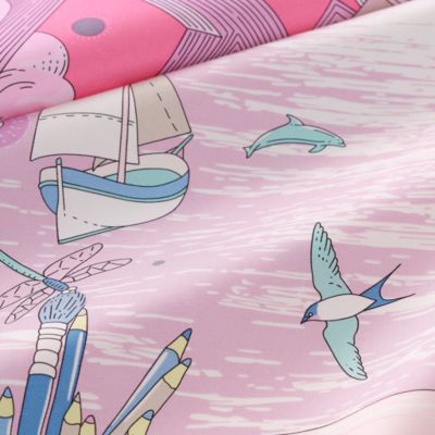 ピンク - レディス, スカーフ、ショール＆マフラー, スカーフ＆シルク